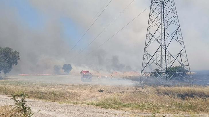 Çanakkale’de tarım arazisinde yangın