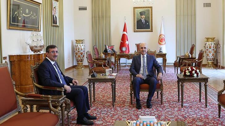TBMM Başkanı Numan Kurtulmuş, Cevdet Yılmaz'ı kabul etti