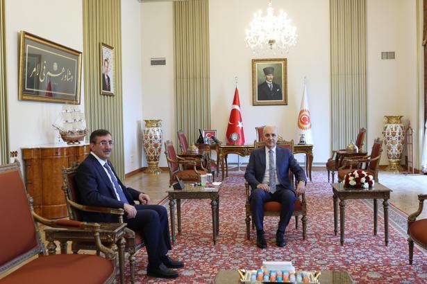 TBMM Başkanı Numan Kurtulmuş, Cevdet Yılmaz'ı kabul etti