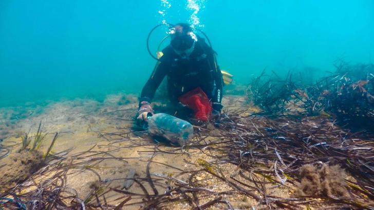 Bodrum Turgutreis'te deniz dibi temizliği yapıldı