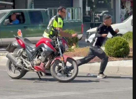 Polisin dikkati, yangını önledi