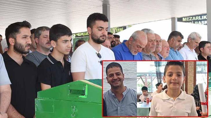 Denizde boğulan baba ile oğlu bir gün arayla toprağa verildi