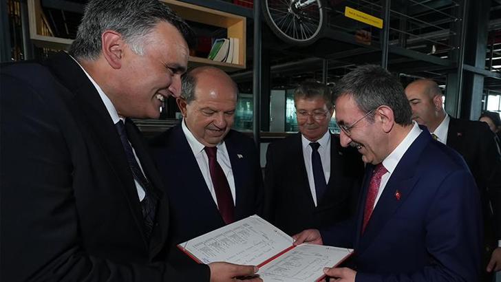 Cumhurbaşkanı Yardımcısı Yılmaz, KKTC'de ODTÜ’nün Kalkanlı Teknoloji Vadisi’ni ziyaret etti