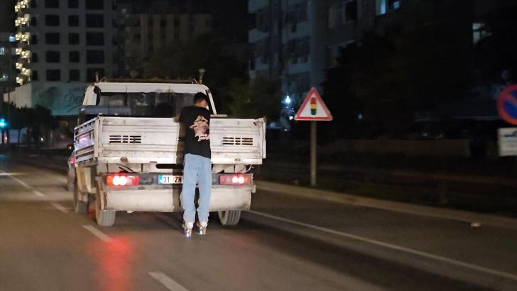 Patenle tehlikeli yolculuk kamerada