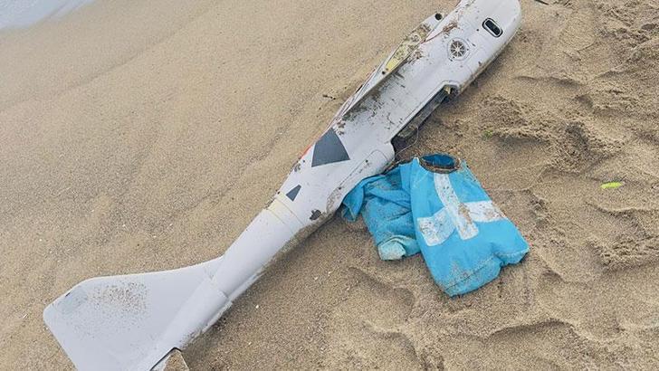 Sakarya'da kıyıya vuran İHA bulundu