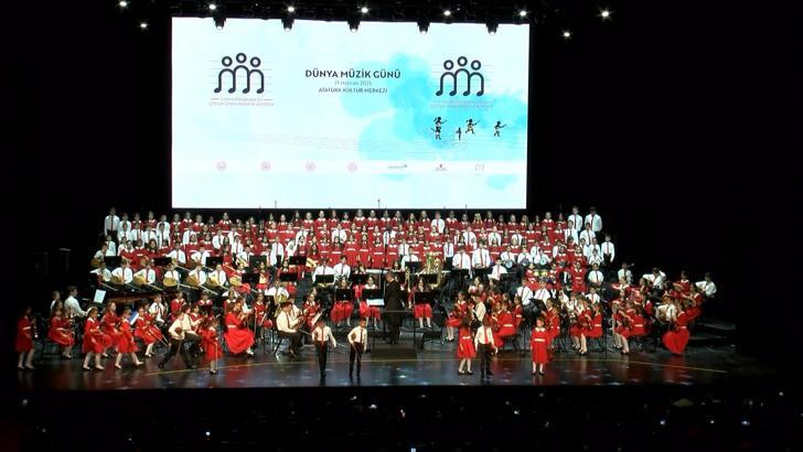 İstanbul- Cumhurbaşkanlığı Çocuk Orkestrası, Dünya Müzik Günü'nü AKM'de kutladı