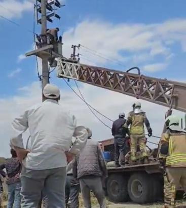 Ankara'da, trafoya çıkan çiftçiye elektrik çarptı