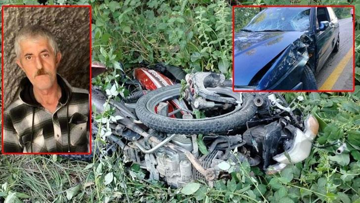 Otomobil ile çarpışan motosikletin sürücüsü öldü