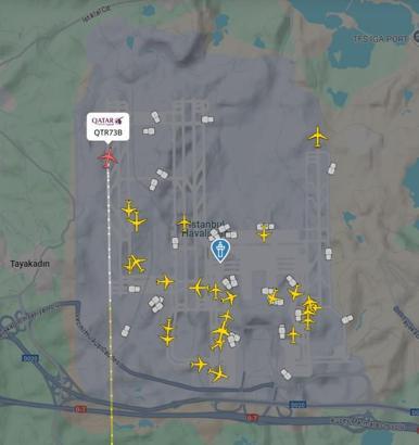 İstanbul - İran'ın saldırısı sebebiyle Katar Havayolları uçakları İstanbul ve Ankara'ya yönlendirildi