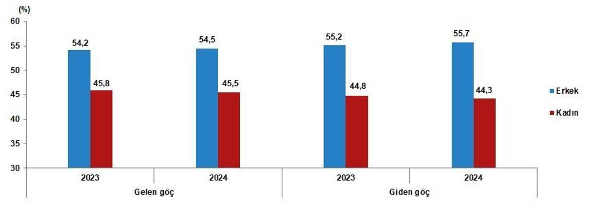 TÜİK: Yurt dışından Türkiye'ye 314 bin 588 kişi göç etti