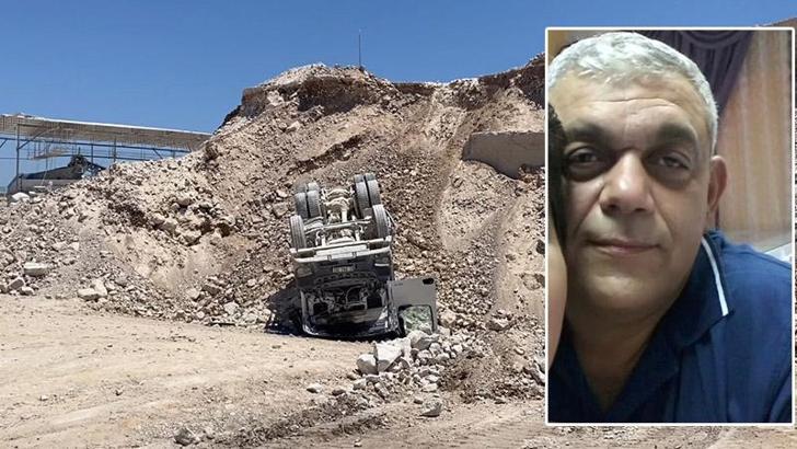 Kum ocağında devrilen kamyonun sürücüsü öldü