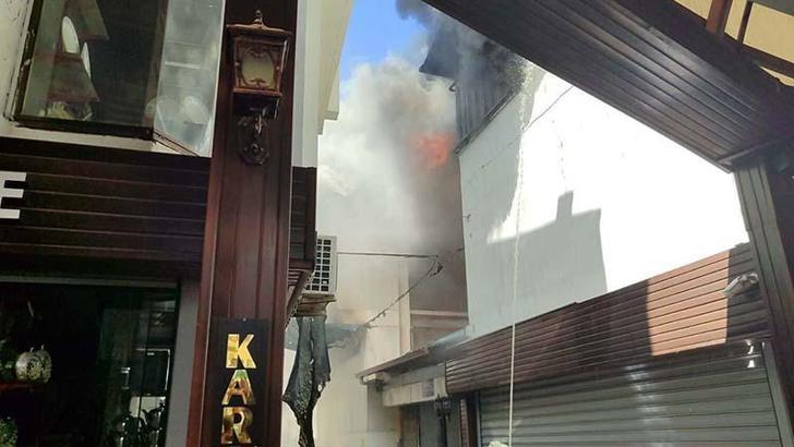 Tarihi Kaleiçi Çarşısı'nda yangın