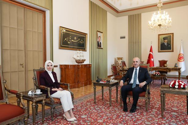 TBMM Başkanı Kurtulmuş, Bakan Göktaş'ı kabul etti