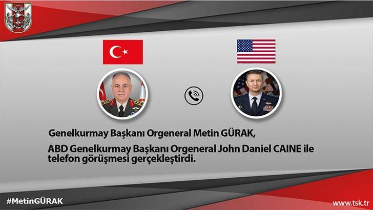 Genelkurmay Başkanı Gürak, ABD’li mevkidaşı ile görüştü