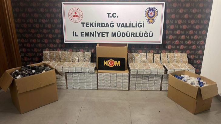 Tekirdağ'da sigara kaçakçılığı operasyonunda 5 gözaltı