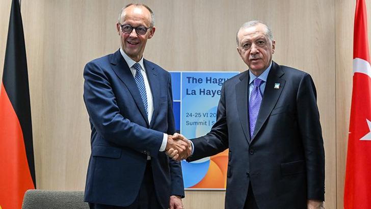 Cumhurbaşkanı Erdoğan, Almanya Başbakanı Merz ile görüştü