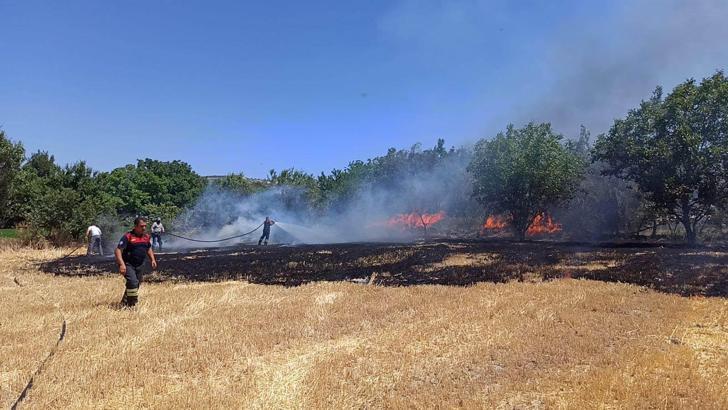 Cam kırıkları yangın çıkardı