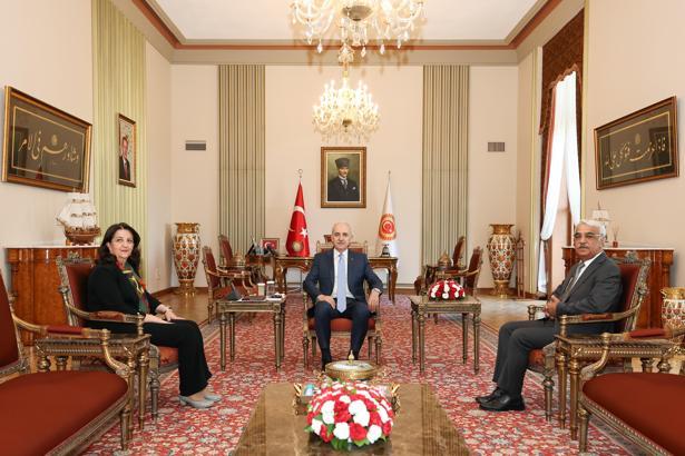 TBMM Başkanı Kurtulmuş, DEM Parti heyetini kabul etti