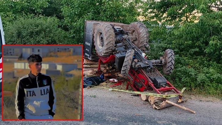 15 yaşındaki sürücünün kullandığı traktör devrildi; 1 ölü 2 yaralı