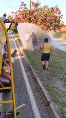 Çocukları serinleten sürpriz