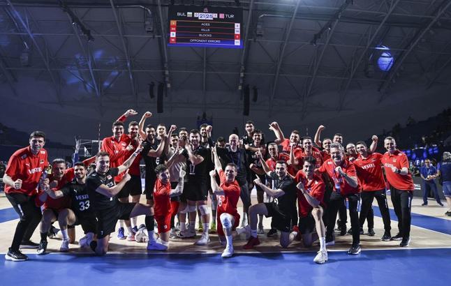 A Milli Erkek Voleybol Takımı, Bulgaristan'ı 3-0 mağlup etti