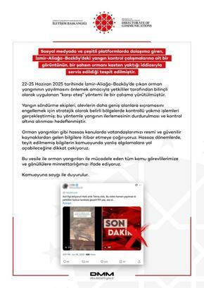 İzmir Aliağa yangınında sosyal medyadaki iddialarla ilgili açıklama