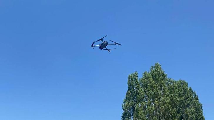 Ankara'da jandarmadan dron destekli yangın devriyesi