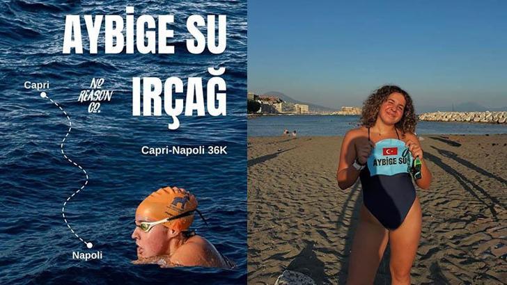 Aybige Su Irçağ, Capri–Napoli Maratonu'nu tamamlayan ‘İlk Türk Kadın Yüzücü’ olarak tarihe geçti