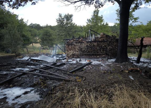 Baraka yangını, ormana sıçramadan söndürüldü