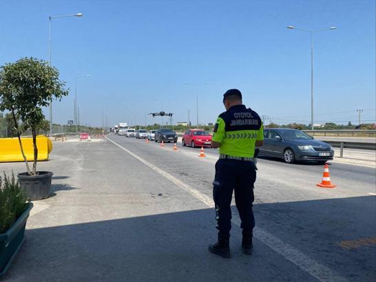 Mersin’de dron destekli trafik denetimi