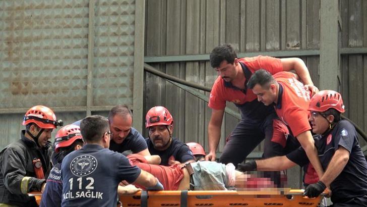 Kırım makinesine düşen işçinin bacakları koptu