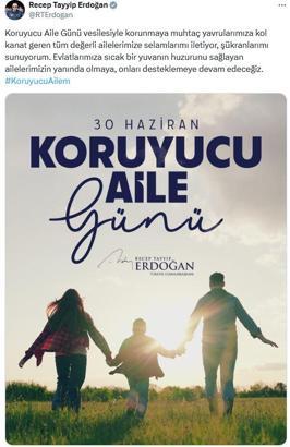 Cumhurbaşkanı Erdoğan'dan 'Koruyucu Aile Günü' mesajı