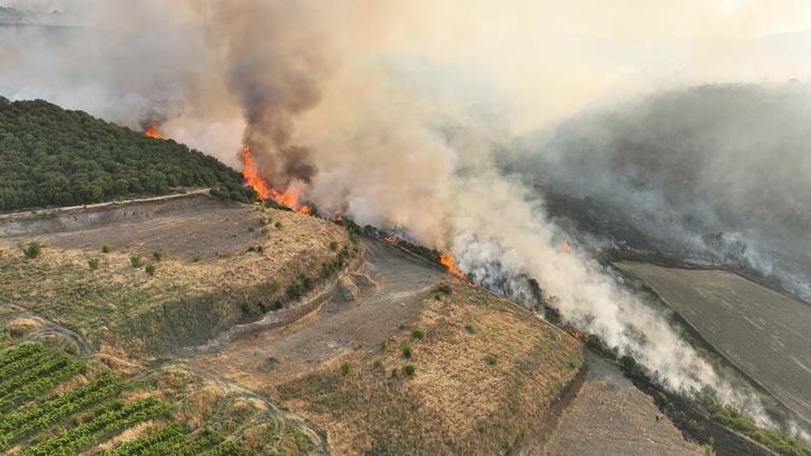 Akhisar'daki yangın 4'üncü gününde; Kula ve Ahmetli de alevlere teslim