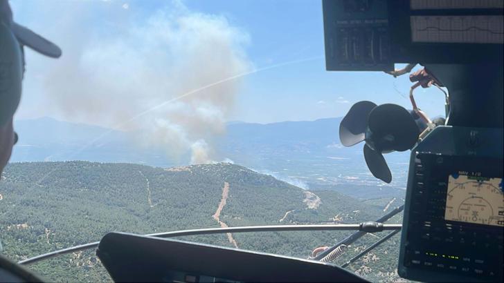 Manisa'nın 4 ilçesinde yangın; ekiplerin müdahalesi sürüyor (3)