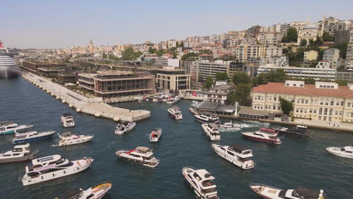 Boğaz'daki turizm yatlarıyla Kabotaj Bayramı'nda eylem yaptılar