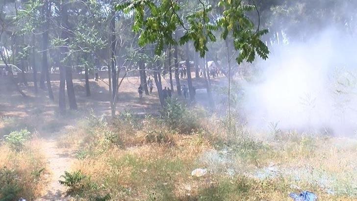 Bakırköy'de hastane bahçesinde çıkan yangın söndürüldü