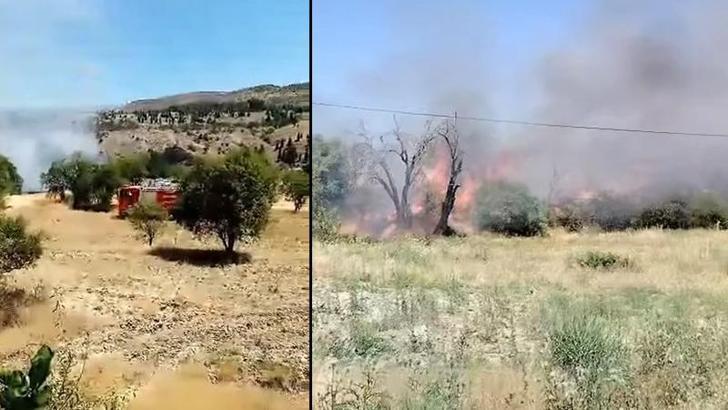 Elazığ’da örtü yangını