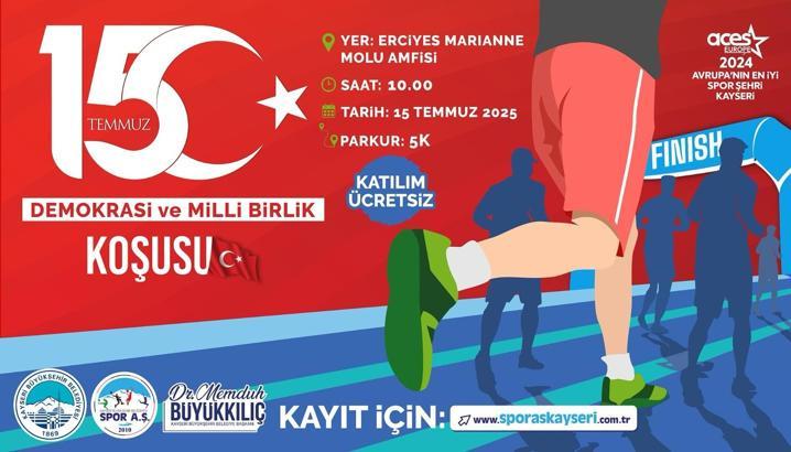 Kayseri’de 15 Temmuz anısına koşu düzenlenecek