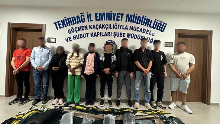 Tekirdağ'da 8 kaçak göçmen yakalandı, 2 organizatör tutuklandı