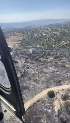 Aydın'da tarım arazisi ile maki yangını kontrol altına alındı (2)