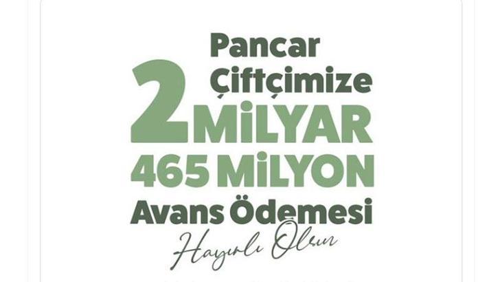 Gübre avansı ve 1'inci nakdi çapa avans ödemeleri hesaplara yatırıldı