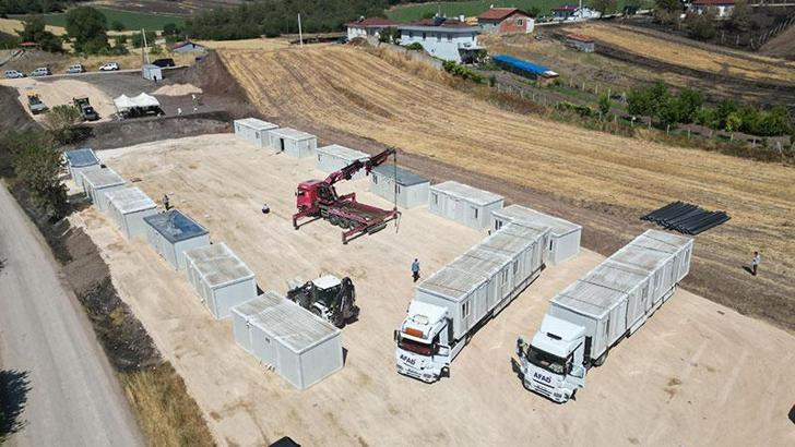 Bilecik’te yangından etkilenenler için konteyner evler kuruluyor