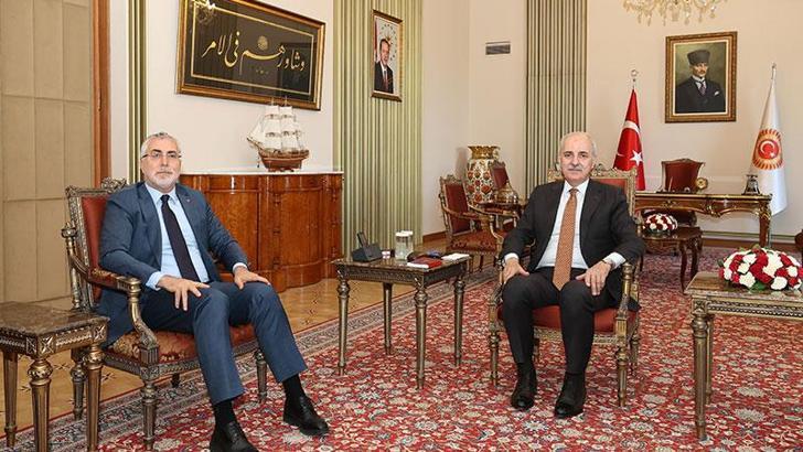 TBMM Başkanı Kurtulmuş, Bakan Işıkhan'ı kabul etti