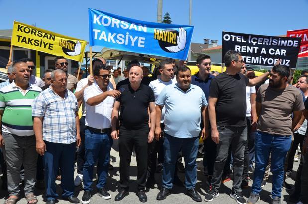 Turizm merkezi Belek'te taksiciler kontak kapattı
