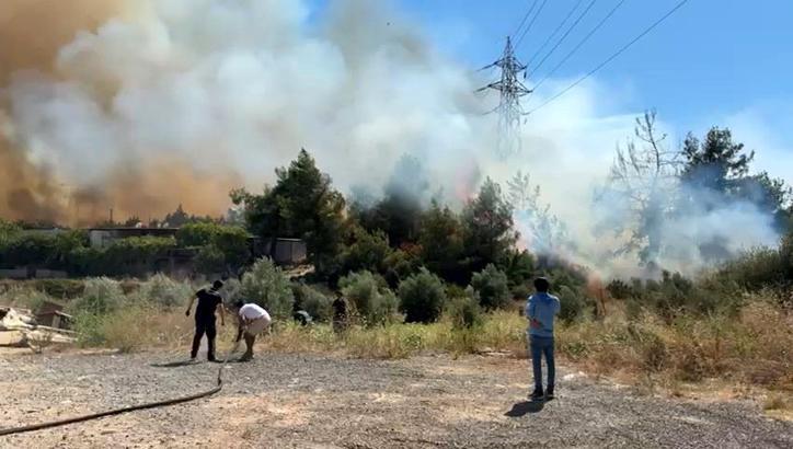 Antalya'da çalılıkta çıkan yangın ormana sıçradı