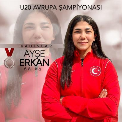U20 Avrupa Güreş Şampiyonası’nda Ayşe Erkan bronz madalya kazandı