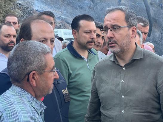 Yangından etkilenen Ödemiş'i ziyaret eden Kasapoğlu: Omuz omuza durabilmek, yaraları sarabilmek gerekiyor