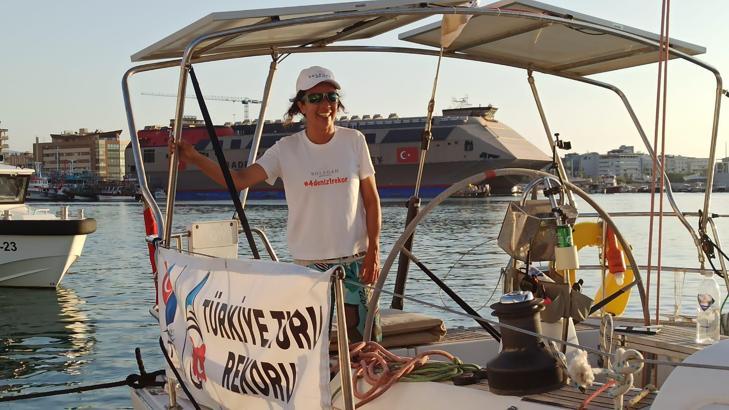 Solo yelken sporcusu Mireli, Türkiye rekoru kırdı; 15 gün 6 saat 41 dakikada Hopa’dan İskenderun’a geldi