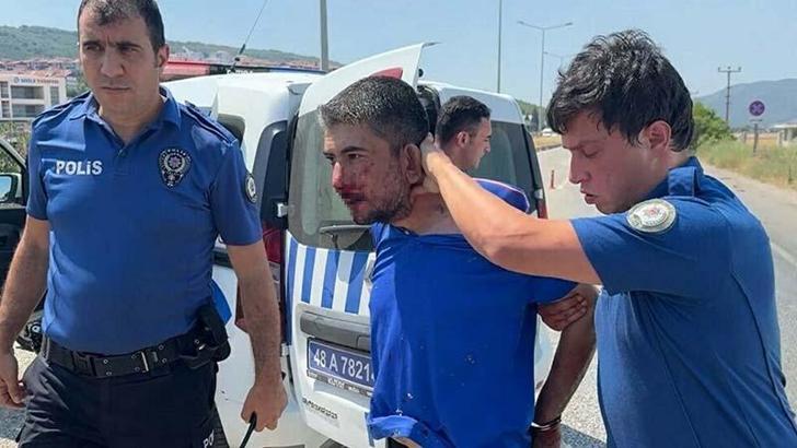 Muğla'da takip sırasında 4 polis otosuna çarpan sürücü tutuklandı