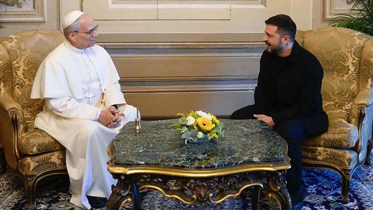 Zelenskiy, Papa 14’üncü Leo ile görüştü